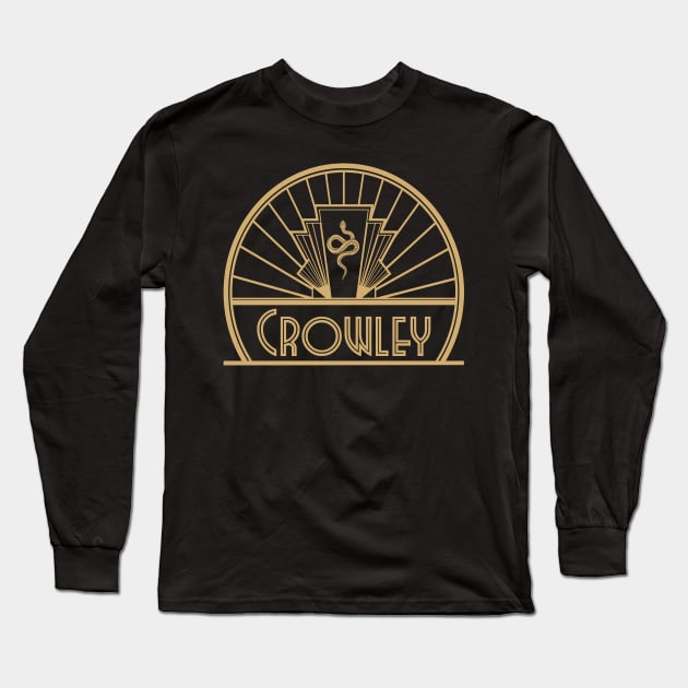 Art Deco Crowley Long Sleeve T-Shirt by Vault Emporium